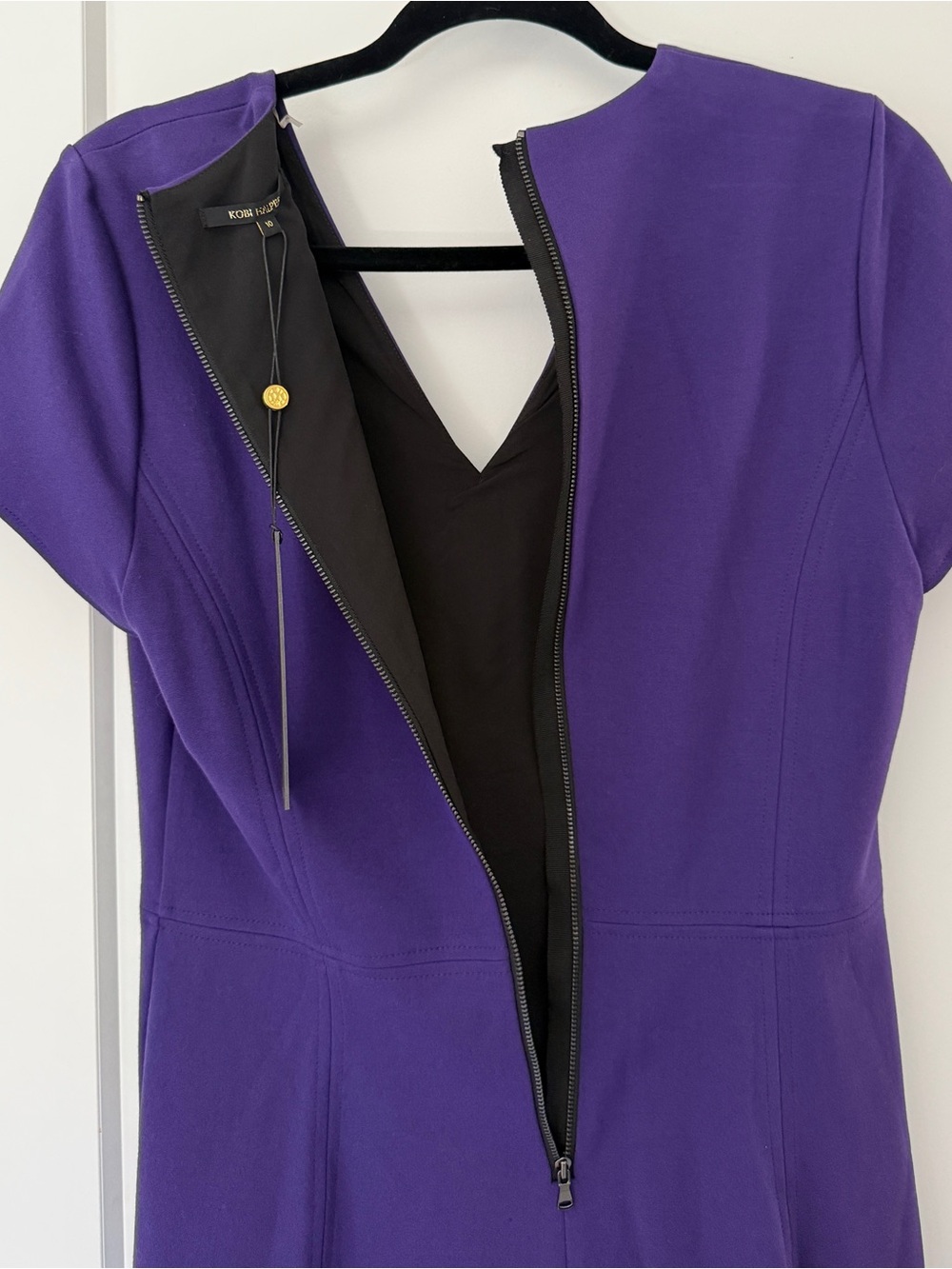 Kobi Halperin Estella Flounce Dress Plum Purple Retail $298 Size 8 NWT Career - Picture 7 of 11